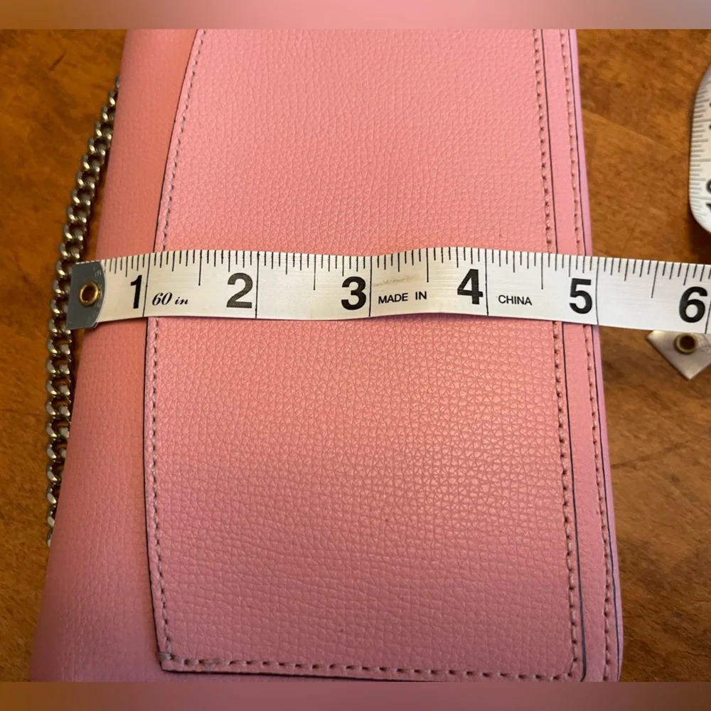 Kate Spade Candy Pink Crossbody Leather Purse With Chain Handle - Picture 11 of 12